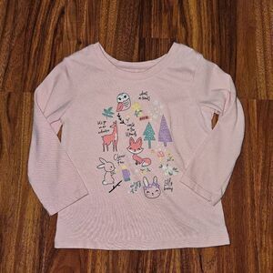 6 for $25 🎃 Members Mark Pink Wilderness Long Sleeve Tee Baby Size 12 Months